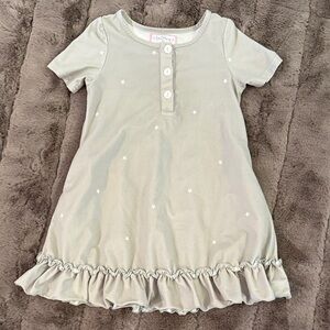 SweetHoney Light Green Starry Kids Nightgown Set